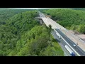 Aerial Views of the Hawks Fall Bridge in Carbon County