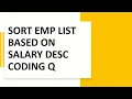 Sort Employee List in descending order java coding interview questions and answers