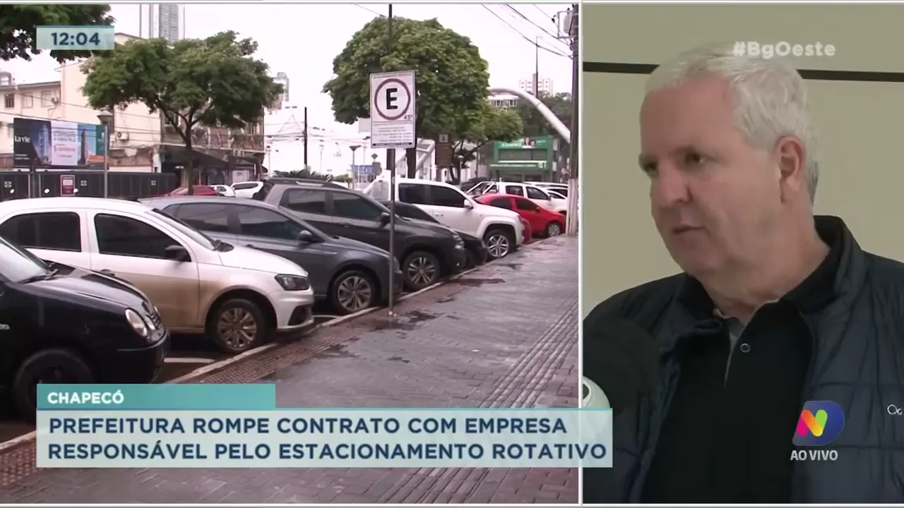 Prefeitura de Chapecó rompe contrato com empresa responsável pelo Estacionamento Rotativo