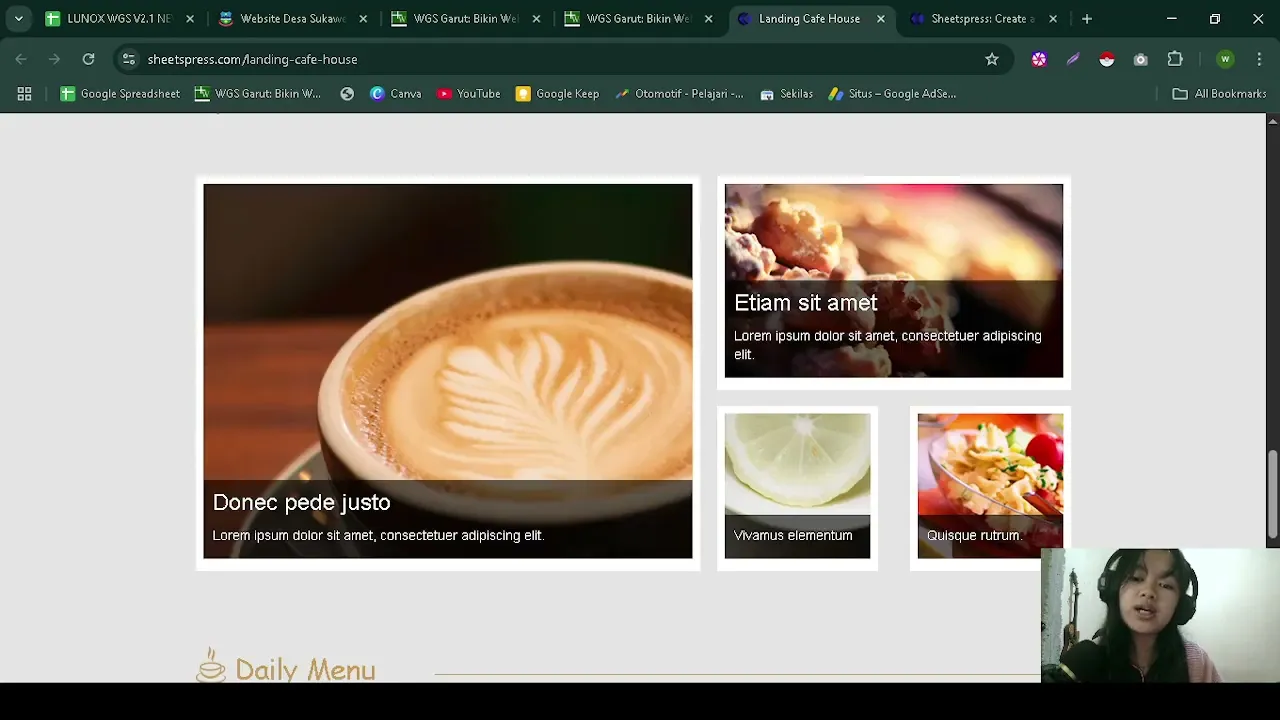 Template website Landing Kedai Kopi WGS GRATIS 