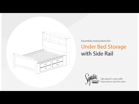 Willowton - Whitewash - Under Bed Storage w/Side Rail