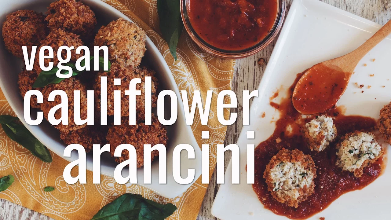vegan cauliflower arancini   hot for food