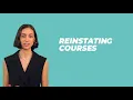 How To Reinstate an Advent eLearning Course