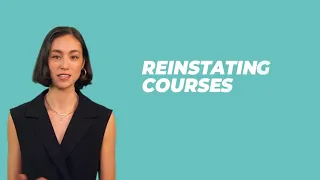 How To Reinstate an Advent eLearning Course