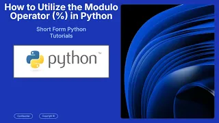 Python Modulo Operator Explained Learn Remainders and Checks for Beginners