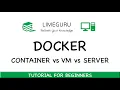 Docker Container vs Virtual Machine vs Physical Server - Docker Tutorial For Beginners
