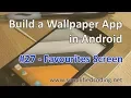 Build a Wallpaper App in Android - Favourites Screen