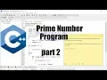 C Program for Prime Number Validation part 2