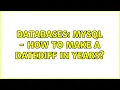 Databases MySQL - How to make a DATEDIFF in years 2 Solutions