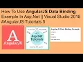 How to use angularjs data binding example in asp net visual studio 2015 tutorials 5