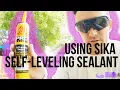 Using the Sika Self-Leveling Pro Select Polyurethane Sealant to seal joint in