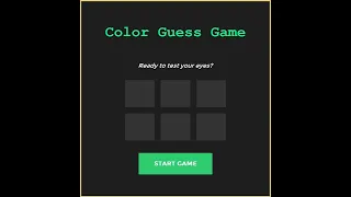 Guess a Color Game Using Tkinter