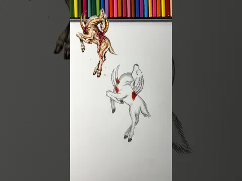 كيف رسم المعزة الترند بأقلام رصاص بكل سهولة #drawing #art #رسم