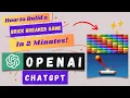 How to Build a Bricks Breaker Game using ChatGPT in 2 Minutes
