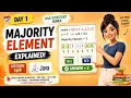 Majority Element LeetCode 169 Java Telugu DSA Kickstart Day 1