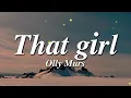 Download Lagu Olly Murs - That girl (Lyrics) - DJ CHEN remix