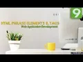 HTML Phrase Elements Web Application Development Part 9