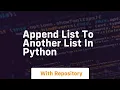 append list to another list in python
