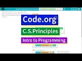 Creating Functions with Parameters Lesson 8 16 Tutorial with Answers Code org CS Principles