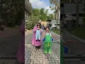 LEIKA SAMA BUNDA PAKE KOSTUM DINO DAN GENDONG BAYI NGAKAK BANGET #leika #shorts #viral