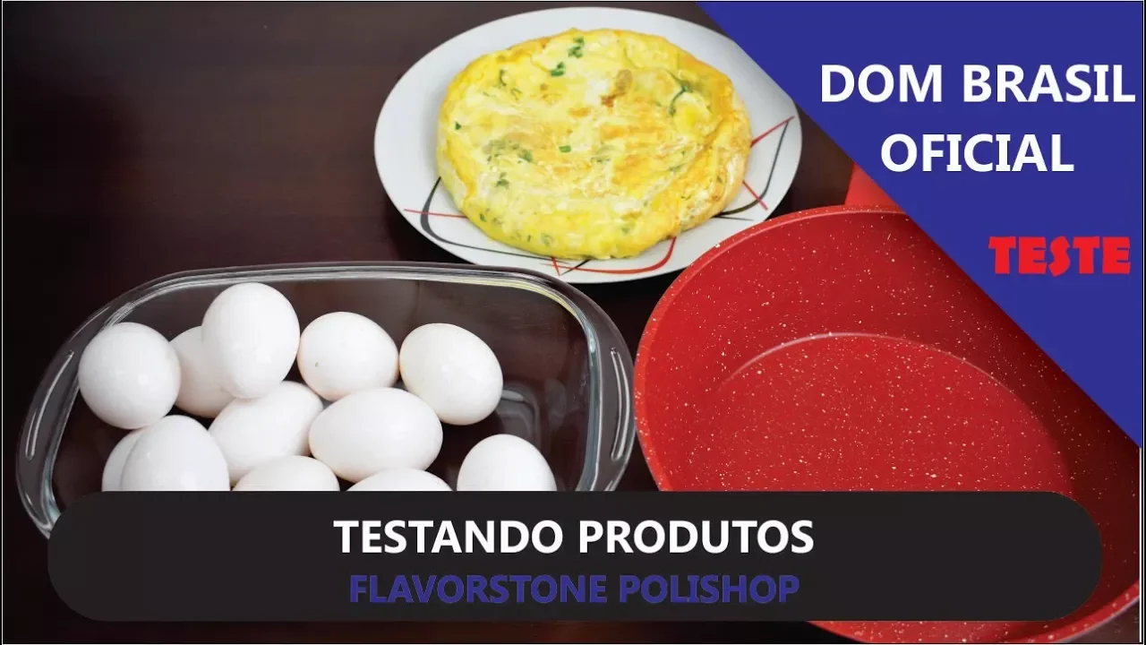 TESTANDO A PANELA GOURMET FLAVORSTONE DA POLISHOP COM 12 OVOS DOM BRASIL TESTANDO PRODUTOS