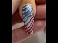 4th of July Glitter Sparkle Nails Learning Acrylic Nails