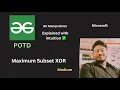 Maximum Subset XOR GFG POTD
