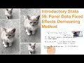 Introductory Stata 59 Panel Data Fixed Effects Demeaning Method