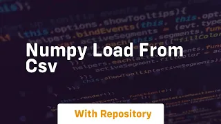 numpy load from csv