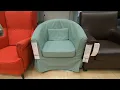 IKEA TULLSTA ARMCHAIR LIGHT GREEN CLOSE UP LOOK AND WALKAROUND