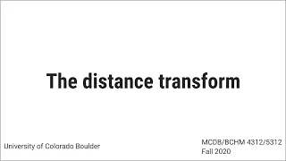 The distance transform