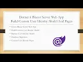 Dotnet 6 Blazor Server Web App Tutorial 2 - Custom Identity Model
