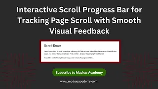 Scroll Progress Bar with HTML CSS JavaScript Step-by-Step Guide