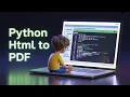 Python 3 weasyprint Library Example to Convert HTML CSS Template to PDF Document