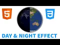 Animated Earth with HTML and CSS CSS Animations Day Night Effect