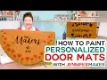 Make Personalized Door Mats with a Cricut Freezer Paper Flex Seal Method