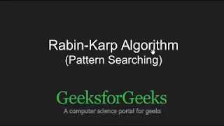 Rabin-Karp Algorithm Searching for Patterns GeeksforGeeks