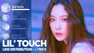 girls generation oh gg lil touch line distribution lyrics color coded patreon requested