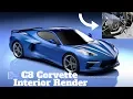 C8 Corvette Interior Render 2020 Mid Engine Corvette