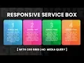 Responsive Service Section with CSS Grid No CSS Media Queries