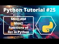 - How to Find Minimum and Maximum Element from a List in Python Python Tutorial in Hindi