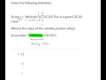 How to use indexOf in Java Given the following definit Programming Concepts and Methodology 2