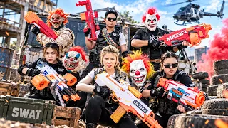 LTT Nerf Mod : SWAT TEAM Mission Nerf Blasters Fight Against The Obsidian Collective