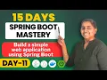 Create a simple web application using Spring Boot 15 days to Spring Boot Mastery