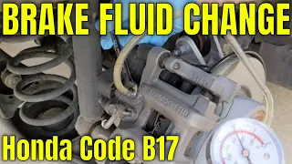 Honda Brake Fluid Change 2018-2022 Honda Accord B17 Service