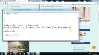 Abstraction in Core java 10 for selenium www way2testing com