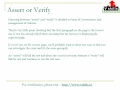 Assertion or Verification