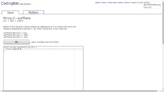 String-2 xyzThere Java Tutorial Codingbat com