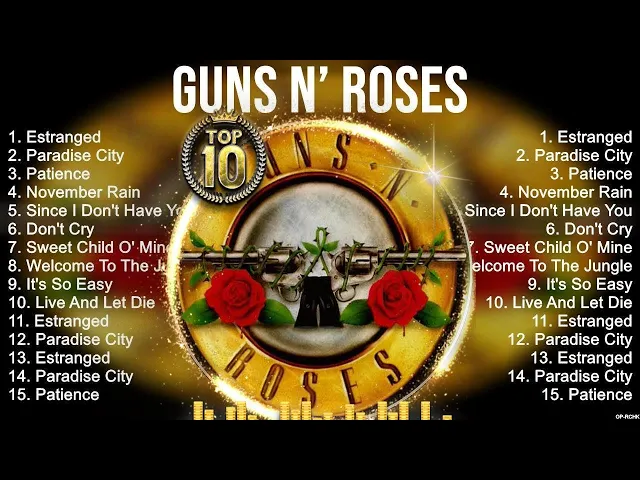 Download MP3 Guns N’ Roses Greatest Hits ~ Best Songs Of 80s 90s Old Music Hits Collection