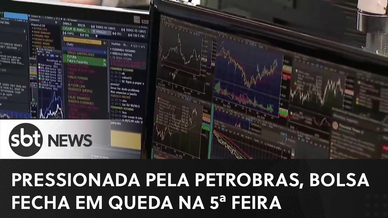 Pressionada pela Petrobras, bolsa fecha em queda na 5ª feira | #SBTNewsnaTV (27/01/23)